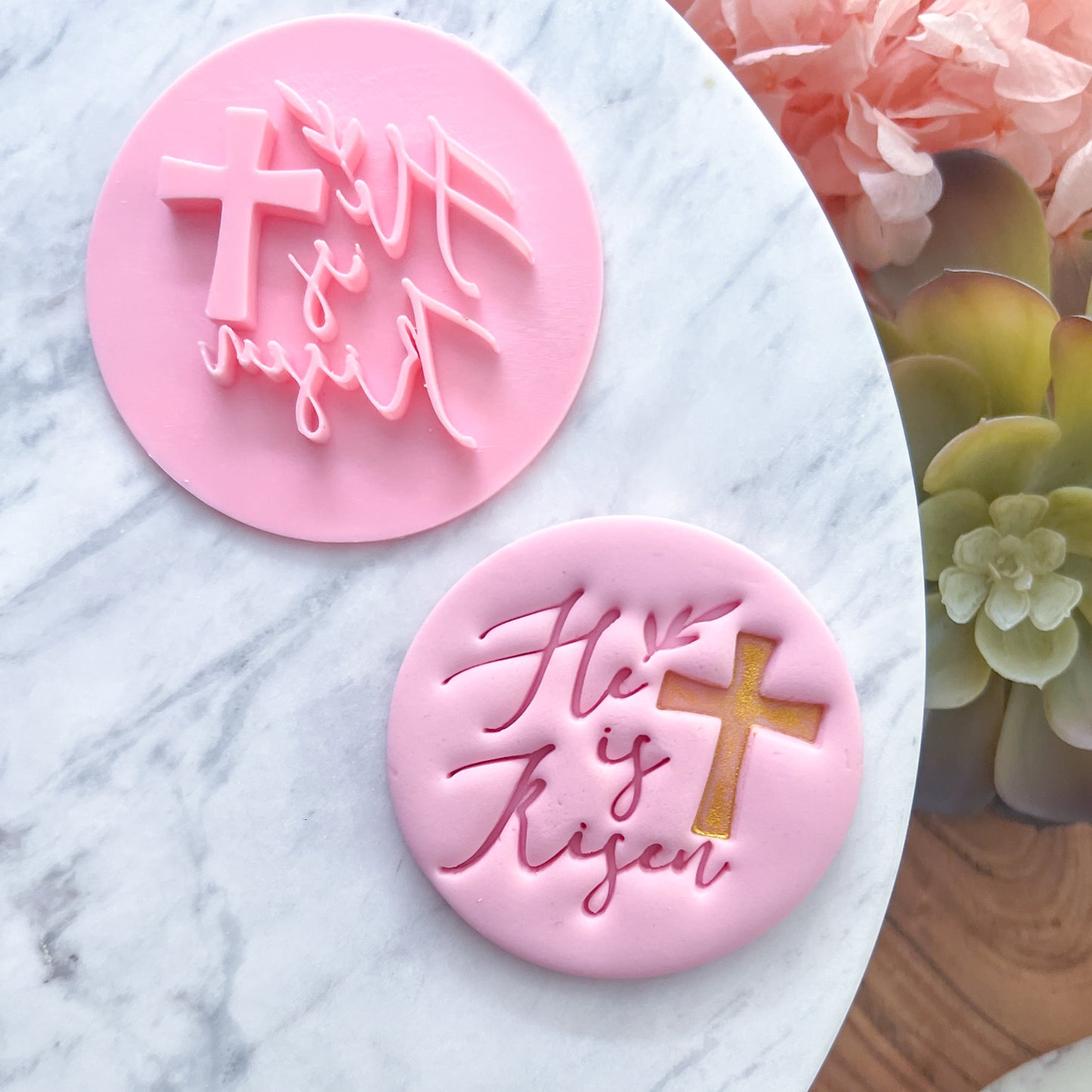 He Is Risen Fondant Stamp