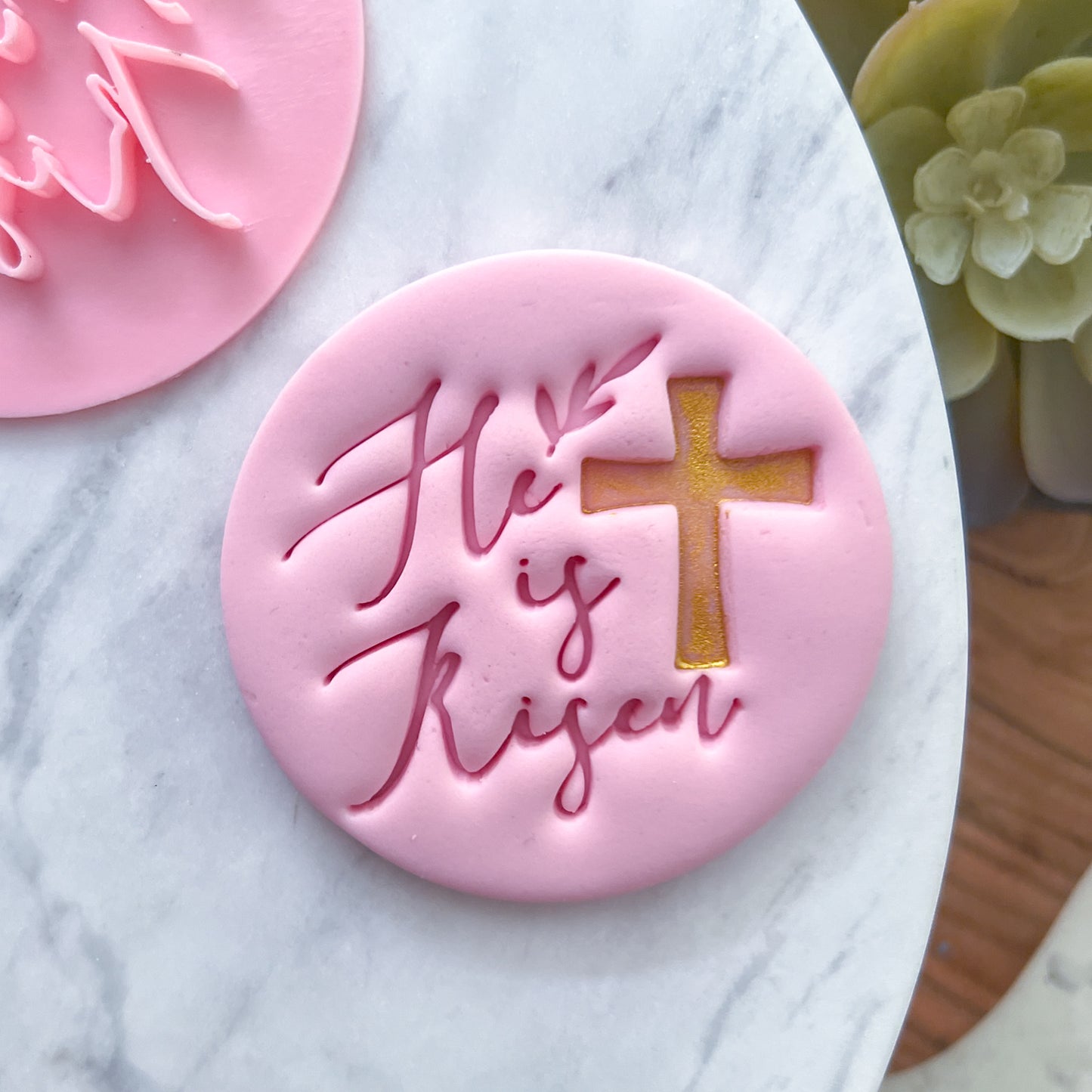 He Is Risen Fondant Stamp