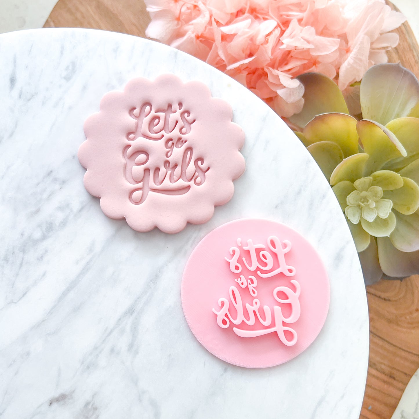 Let's Go Girls Fondant Stamp