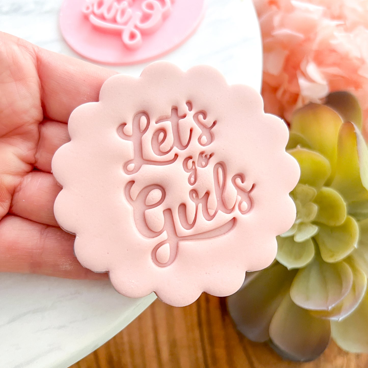 Let's Go Girls Fondant Stamp