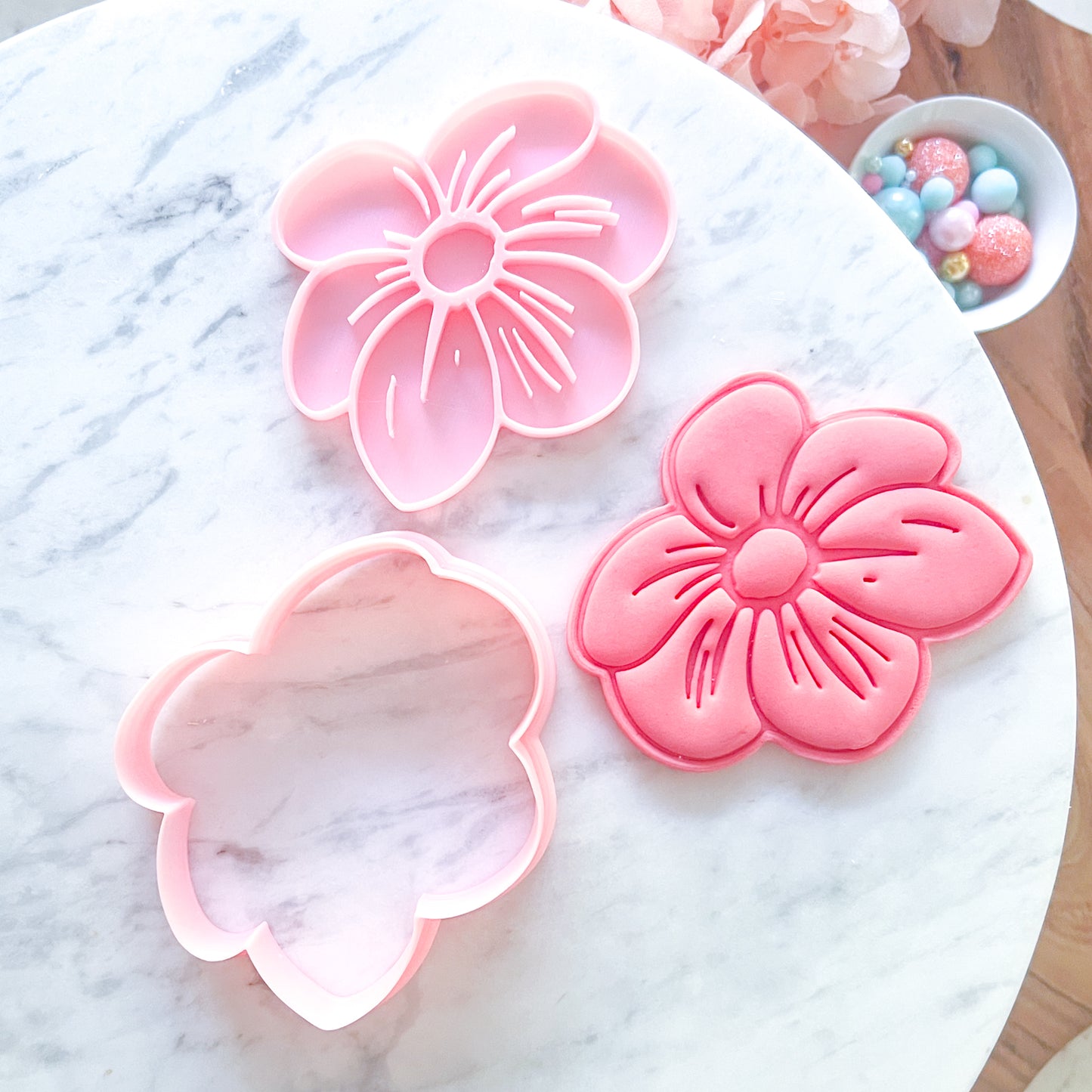 "Strawberry Flower" Cookie Cutter & Stamp