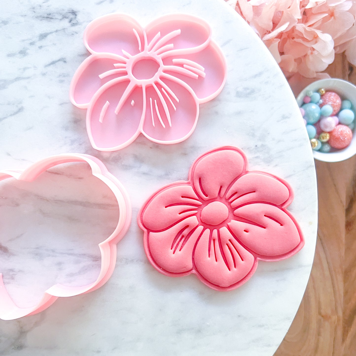 "Strawberry Flower" Cookie Cutter & Stamp