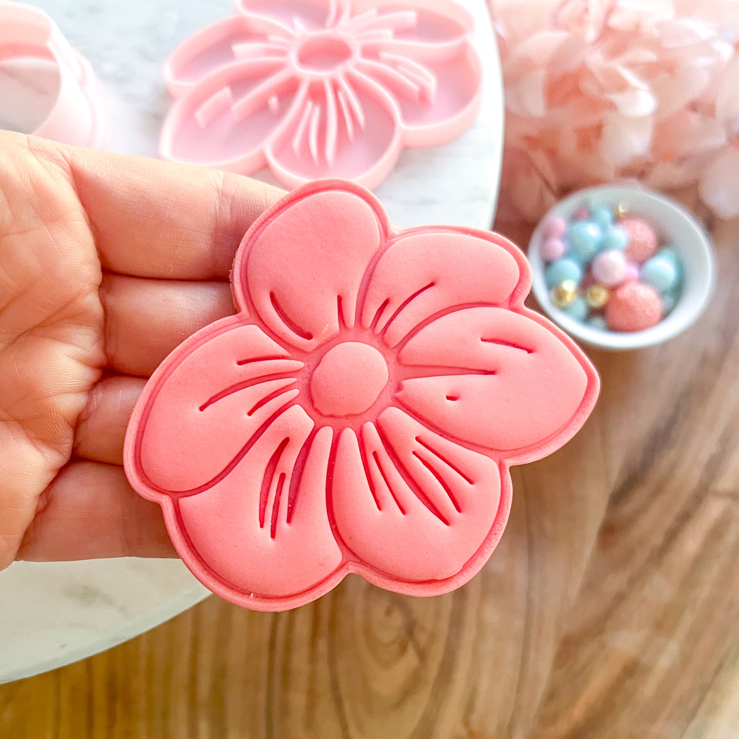 "Strawberry Flower" Cookie Cutter & Stamp