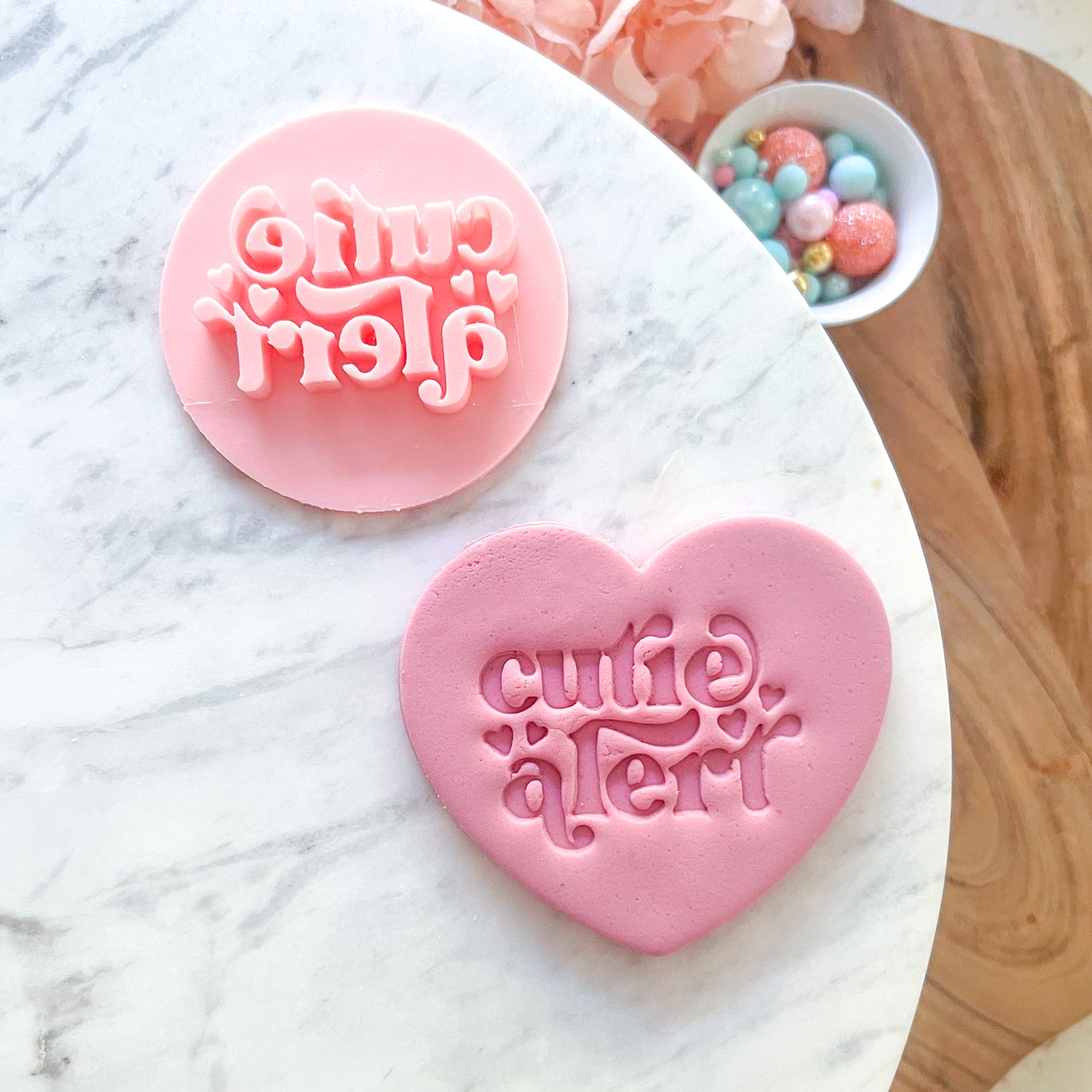 "Cutie Alert" Fondant Stamp