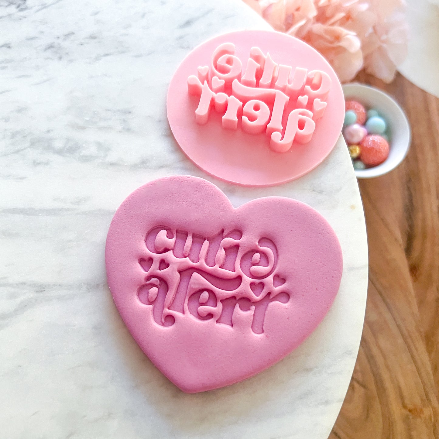 "Cutie Alert" Fondant Stamp