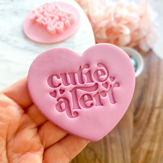 "Cutie Alert" Fondant Stamp