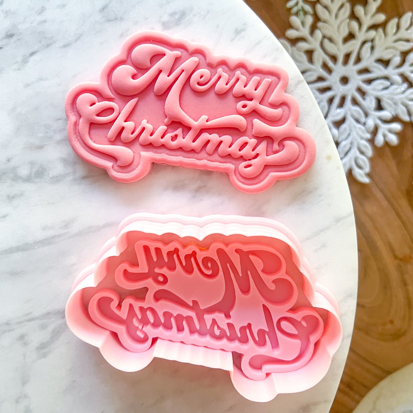 "Merry Christmas #2" Cookie Cutter & Stamp
