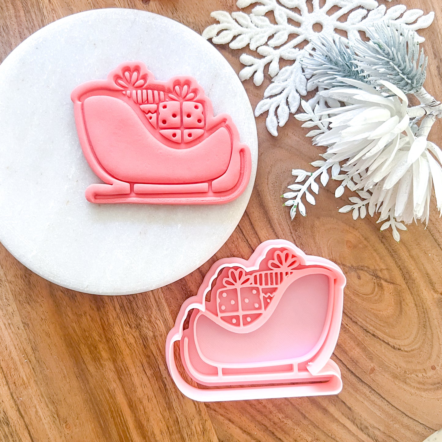 "Sleigh" Cookie Cutter & Stamp