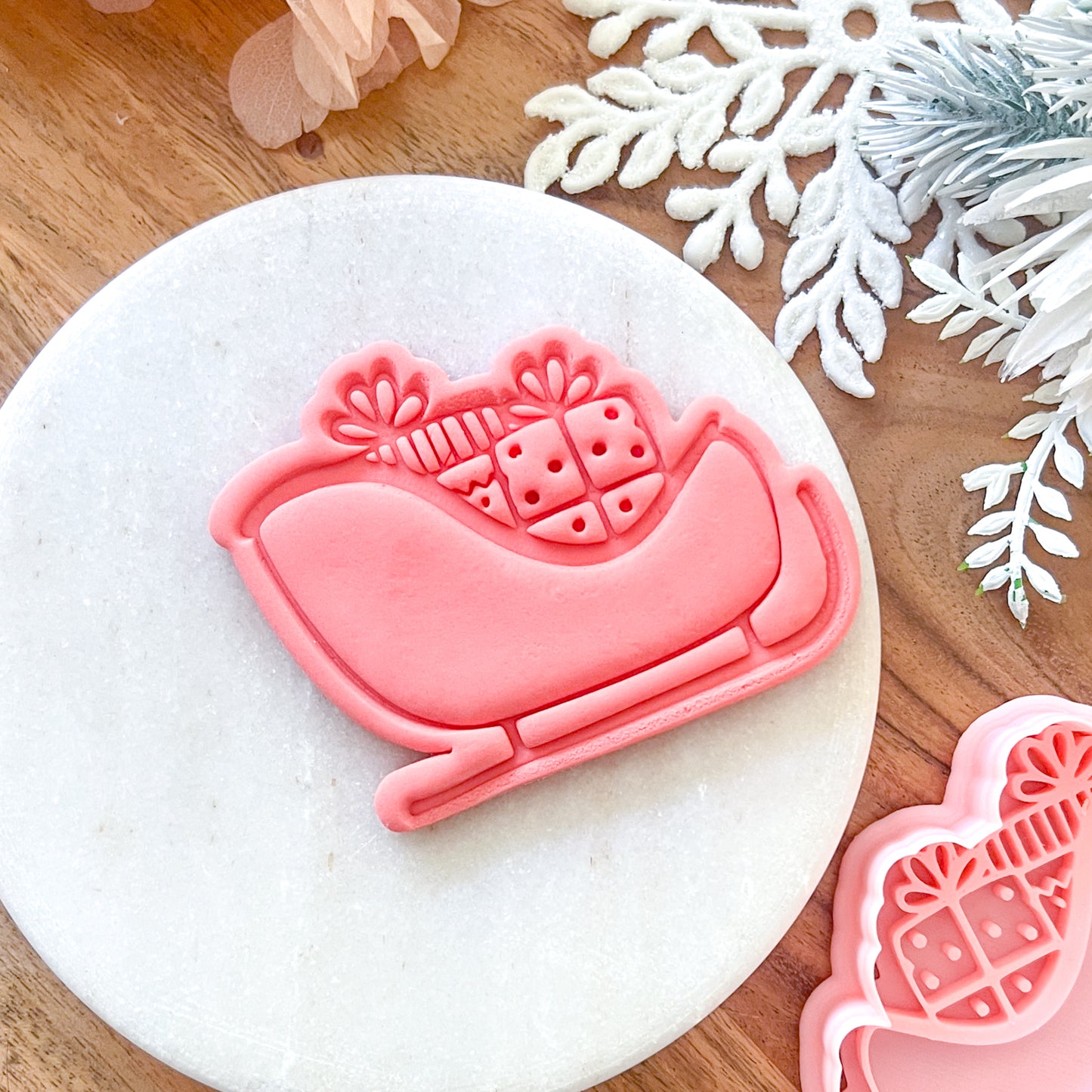 "Sleigh" Cookie Cutter & Stamp