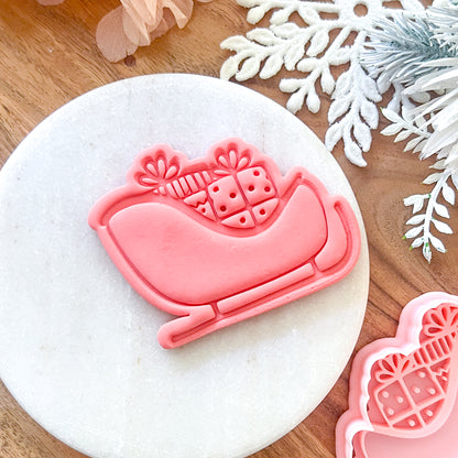 "Sleigh" Cookie Cutter & Stamp