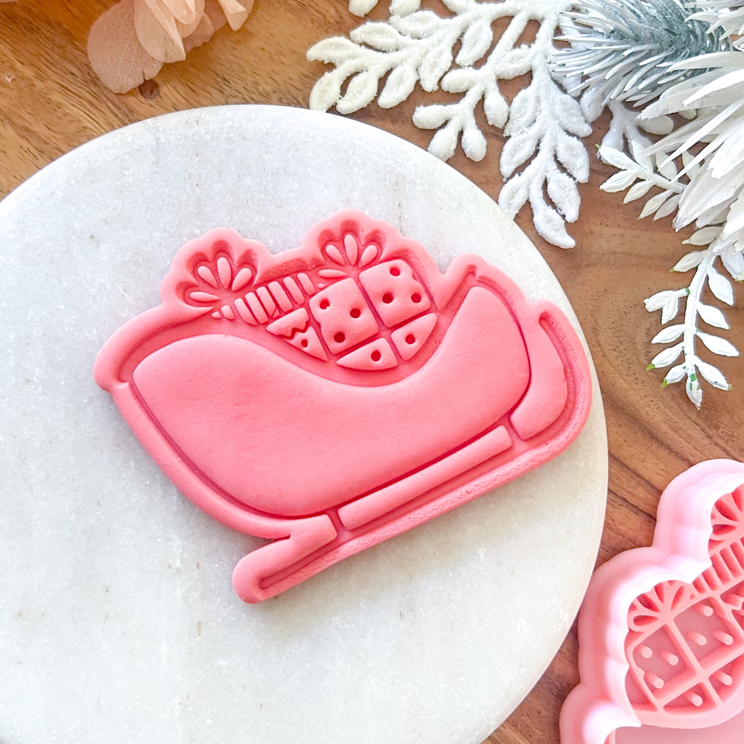 "Sleigh" Cookie Cutter & Stamp