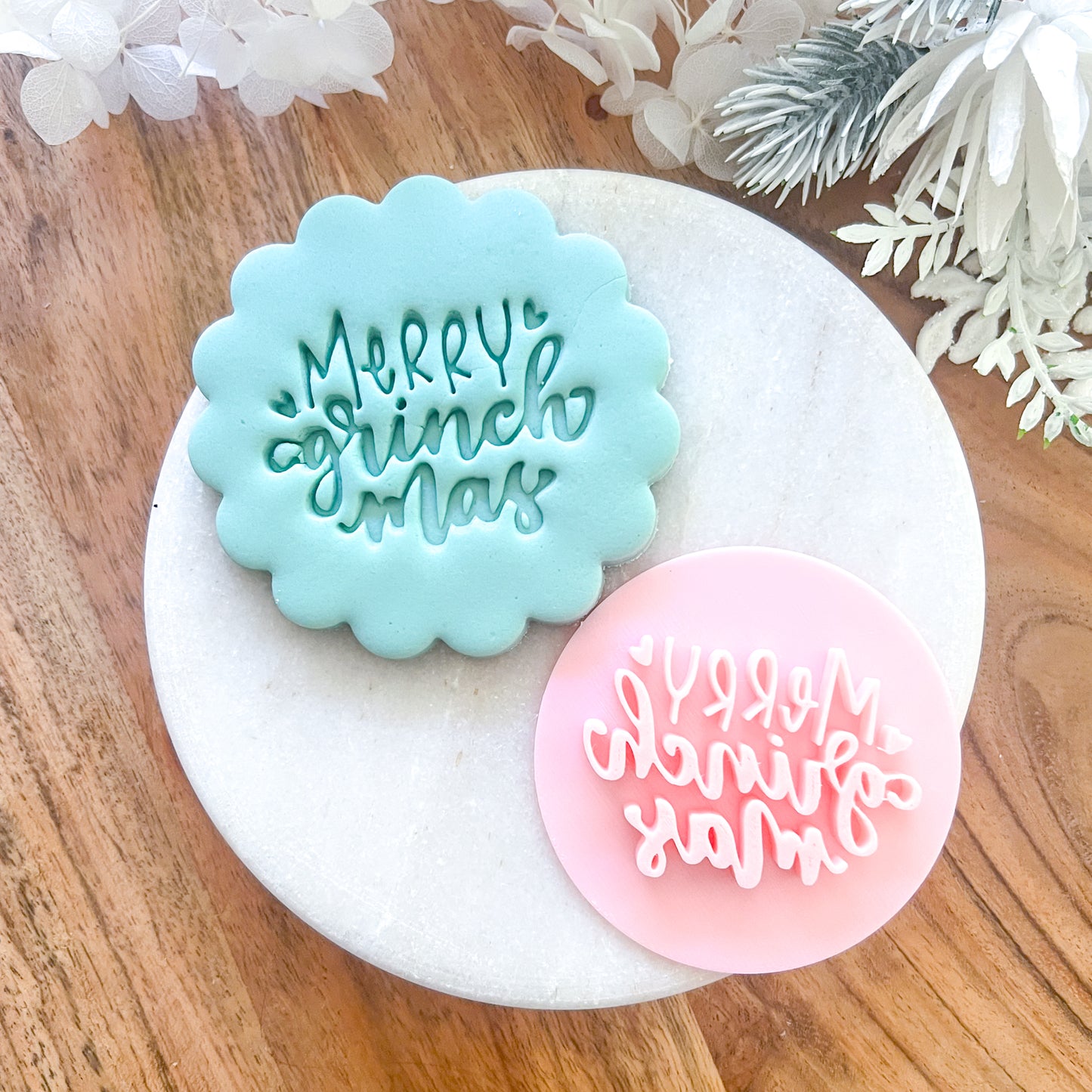 Merry Grinchmas Fondant Stamp