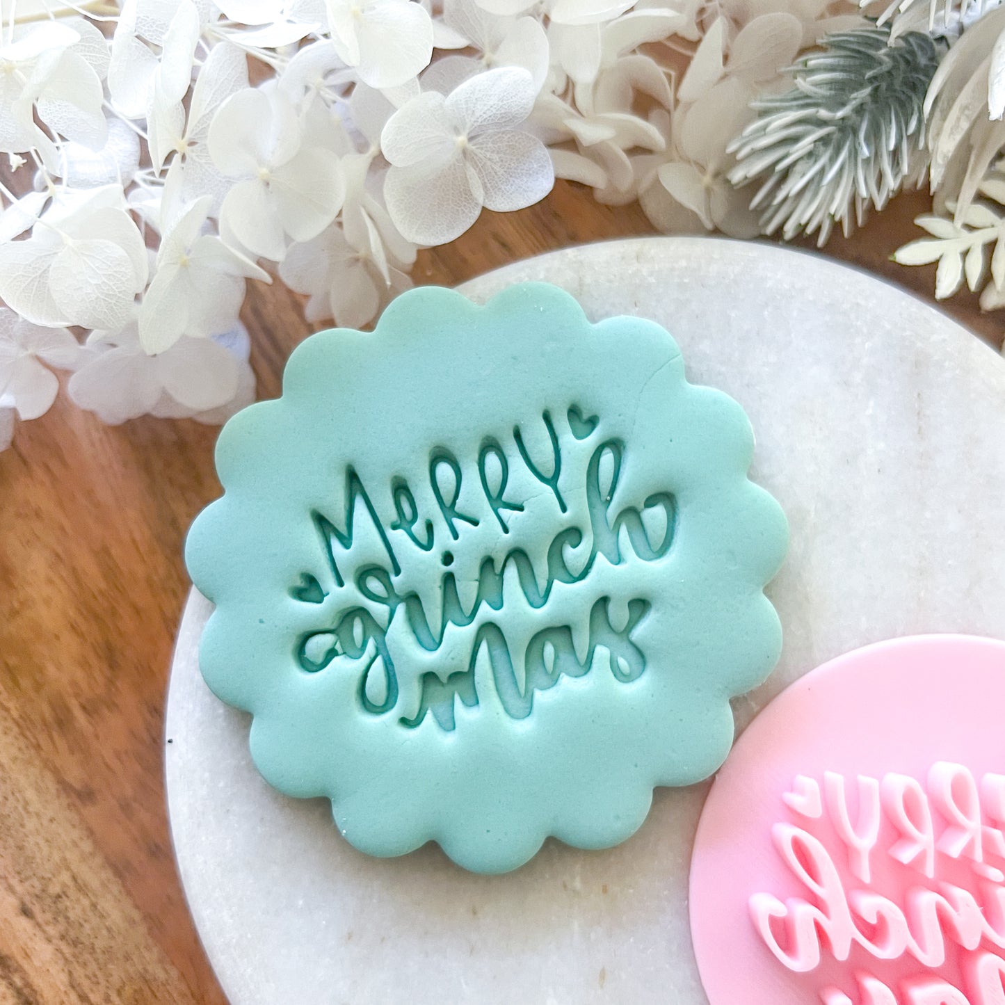 Merry Grinchmas Fondant Stamp