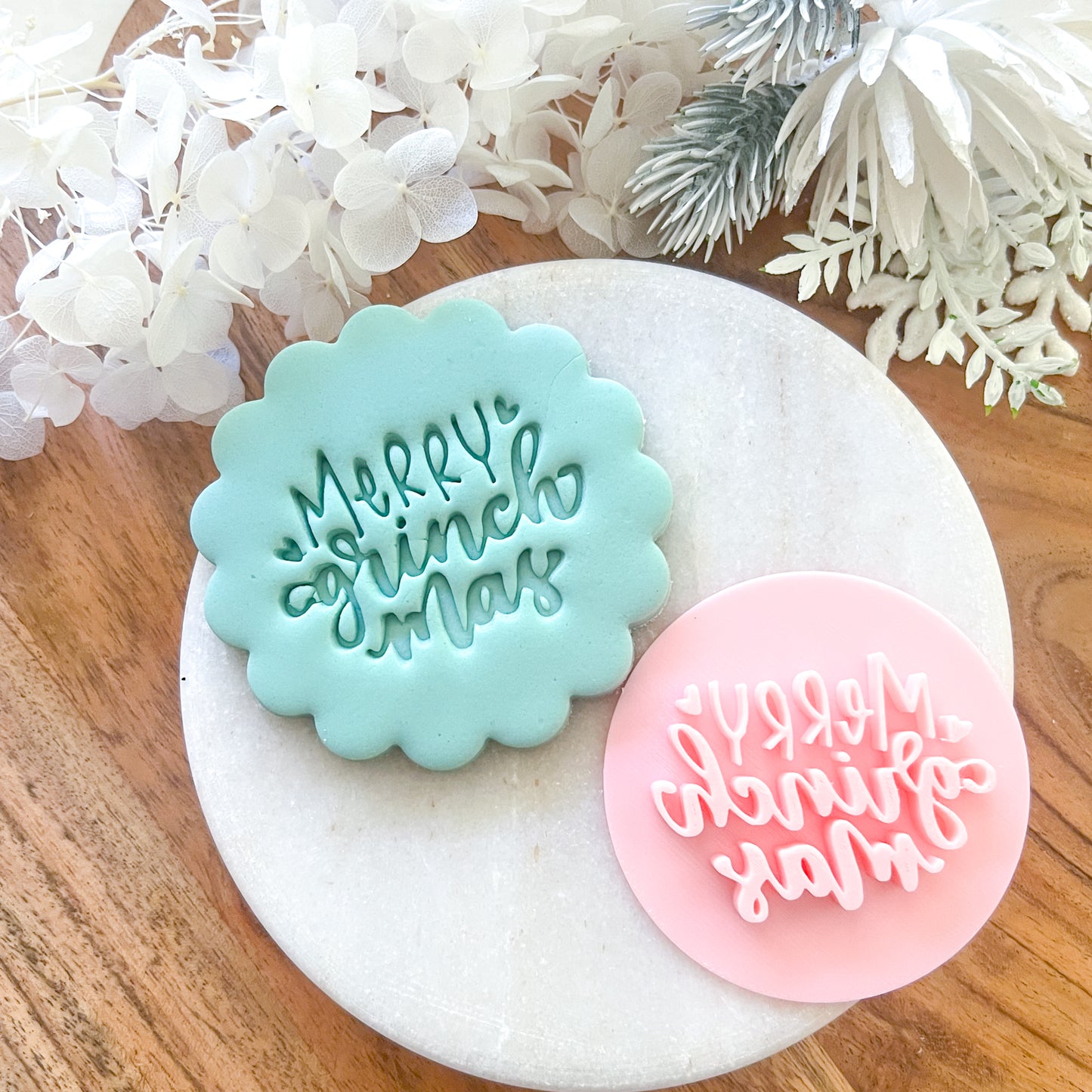 Merry Grinchmas Fondant Stamp