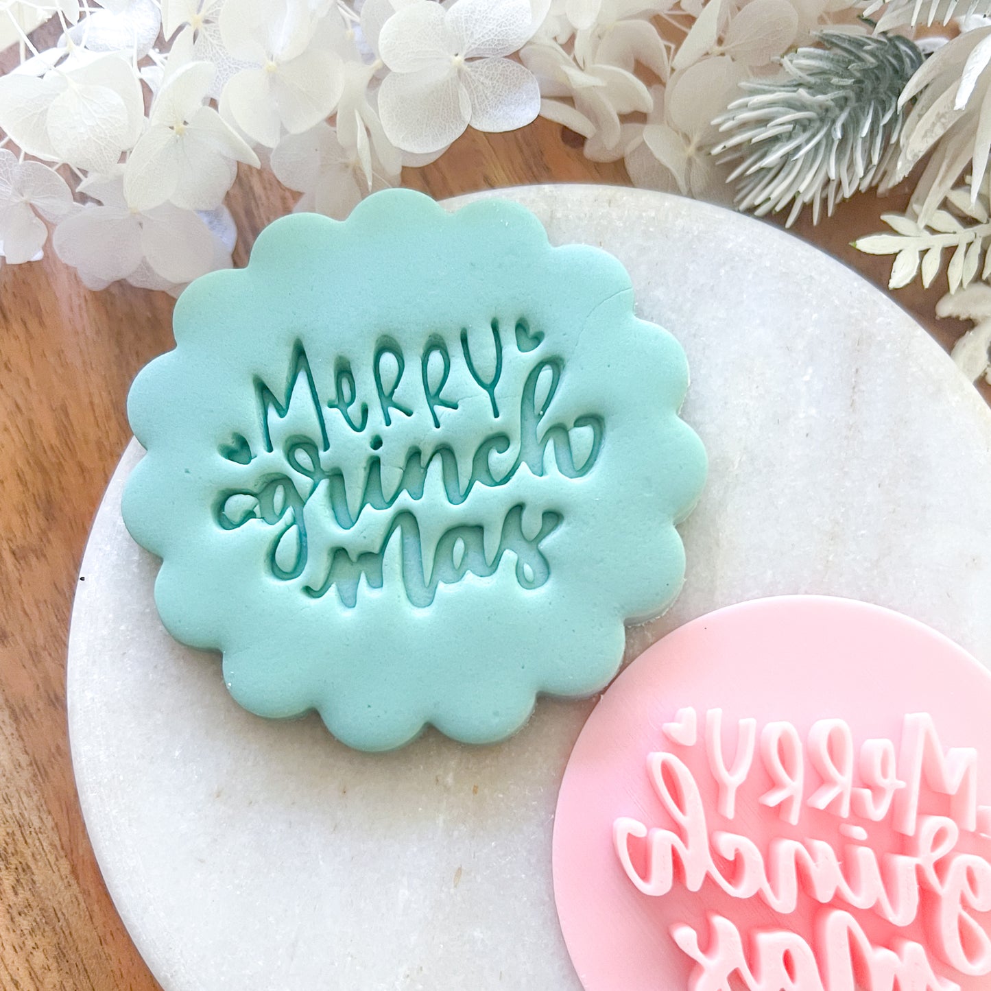 Merry Grinchmas Fondant Stamp