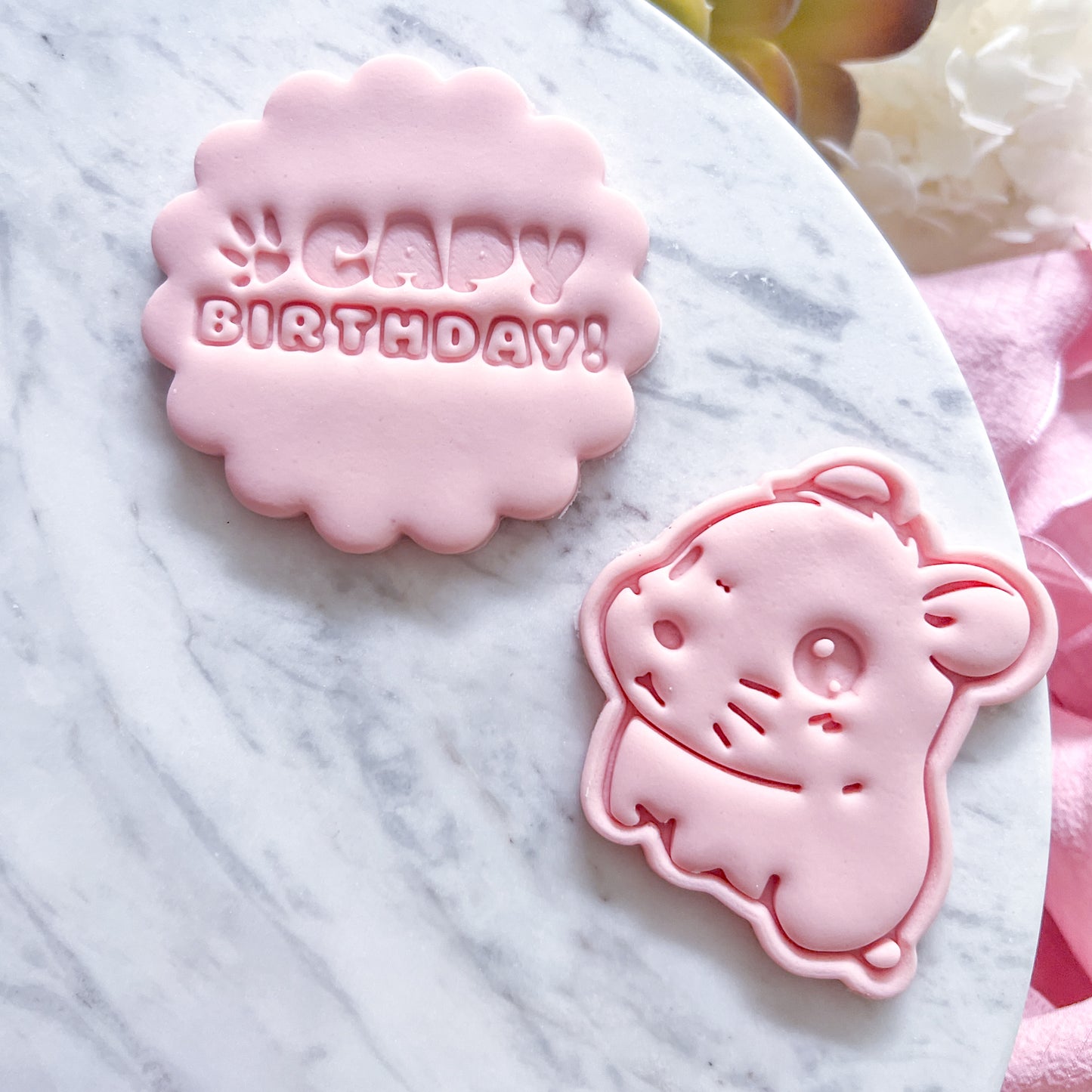 Capy Birthday Fondant Stamp