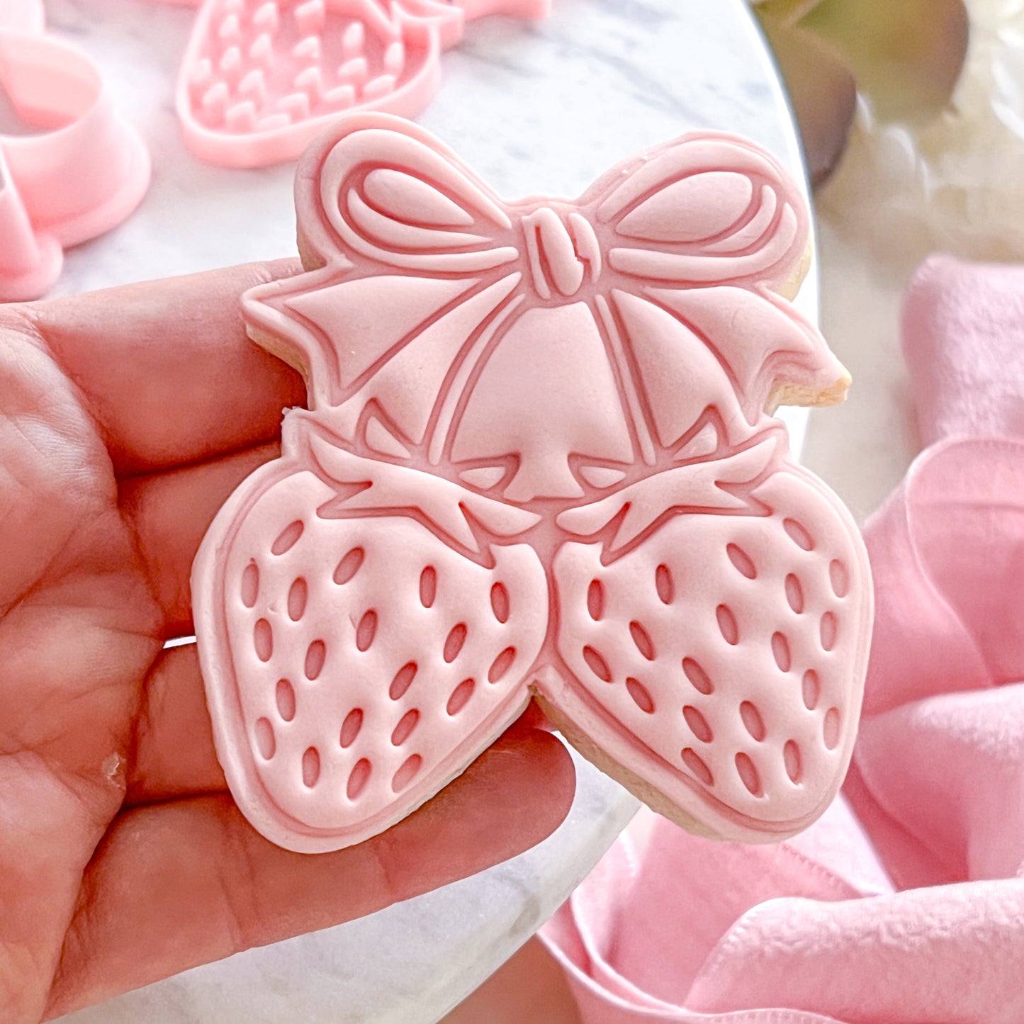 "Strawberry Bunch" Cookie Cutter & Stamp