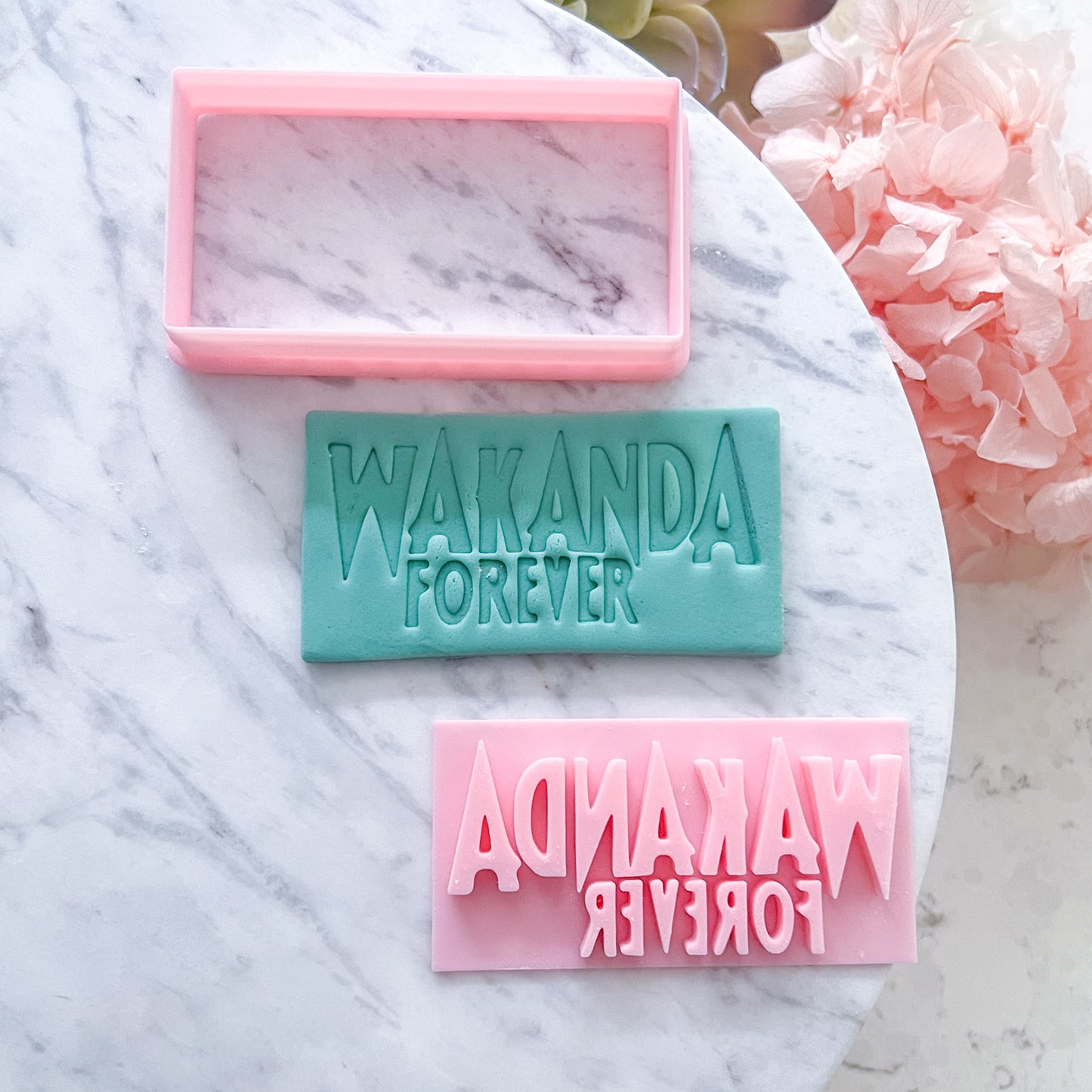"Wakanda Forever" Cookie Cutter & Stamp