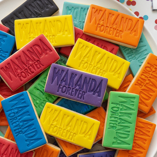 "Wakanda Forever" Cookie Cutter & Stamp