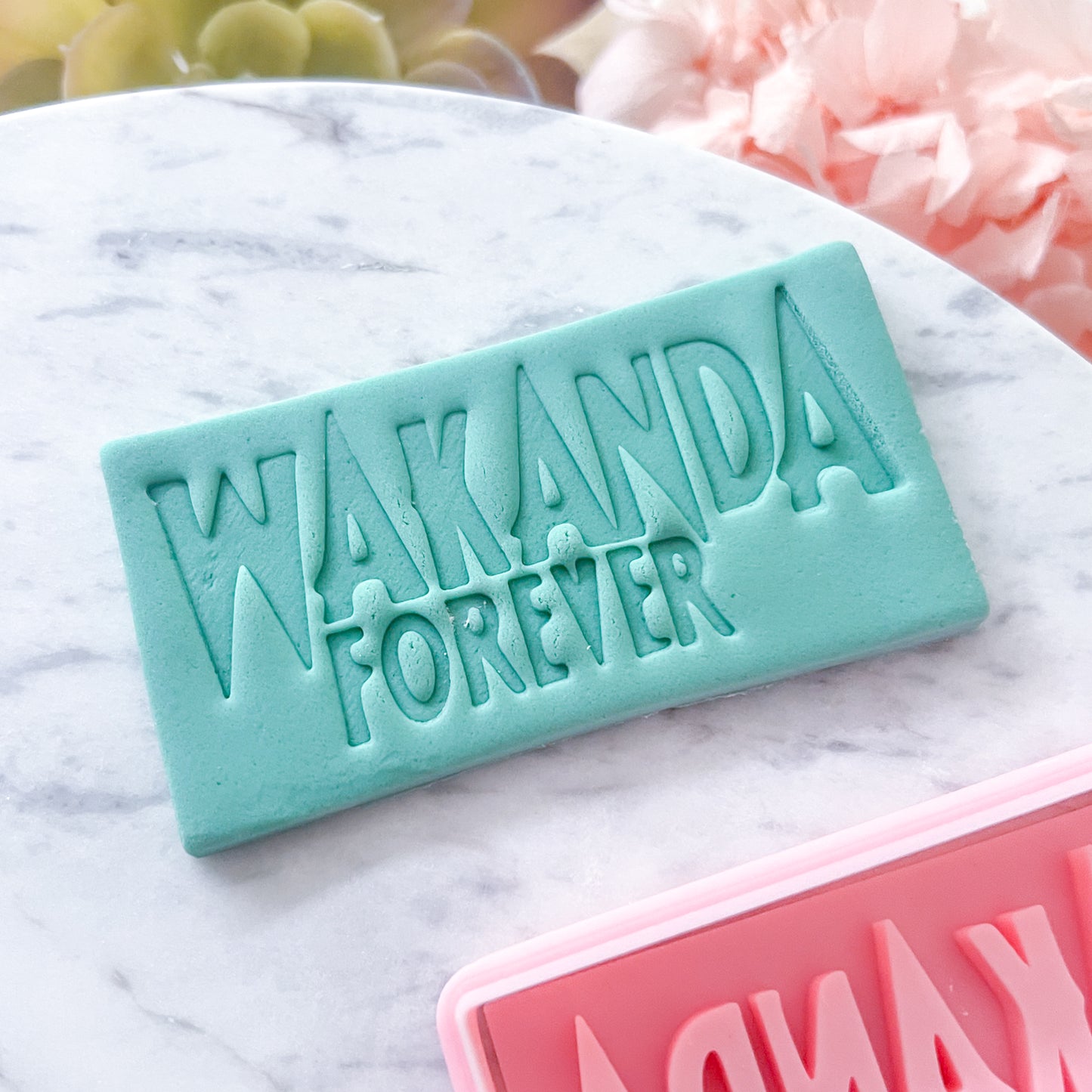 "Wakanda Forever" Cookie Cutter & Stamp