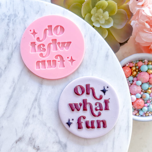 Oh What Fun Fondant Stamp