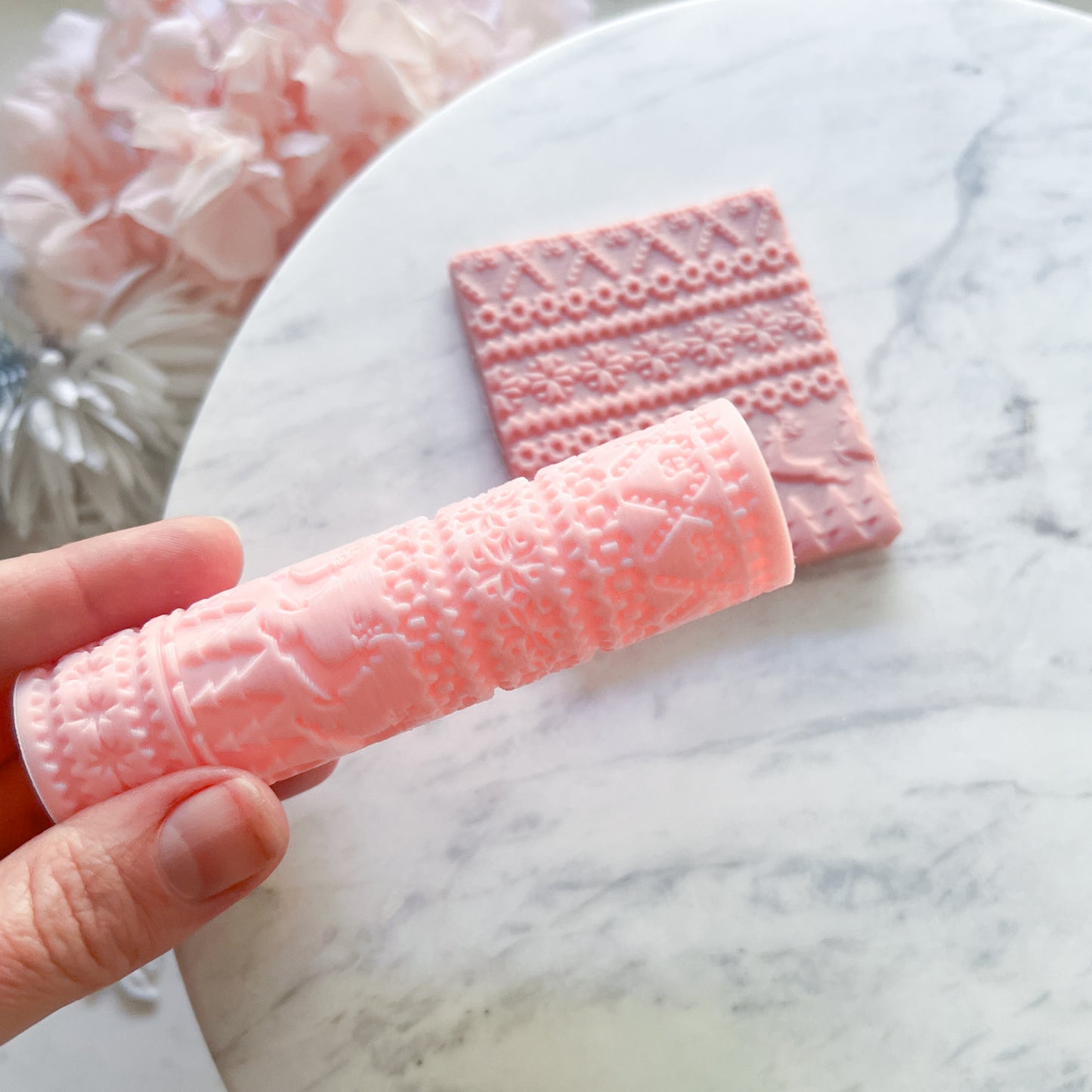 "Christmas" Fondant Texture Roller