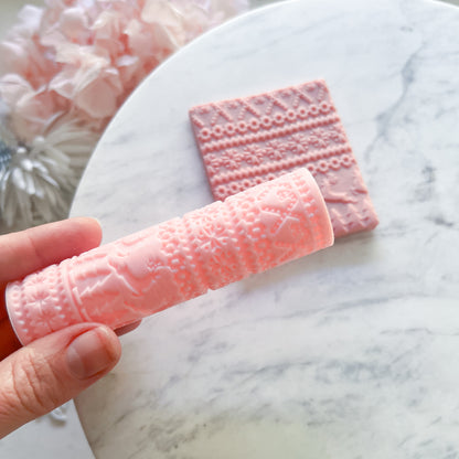 "Christmas" Fondant Texture Roller