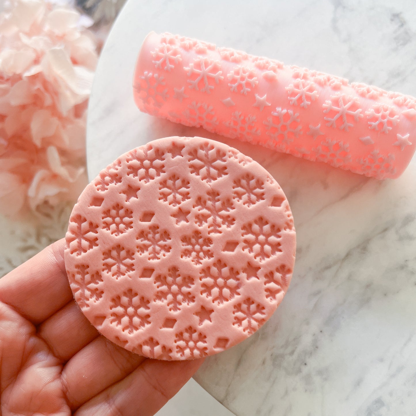 "Snowflake" Fondant Texture Roller