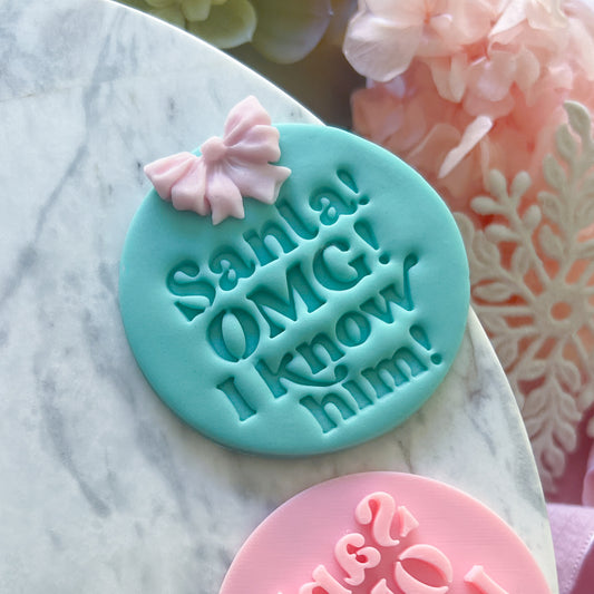 OMG Santa, I know him! - Fondant Stamp