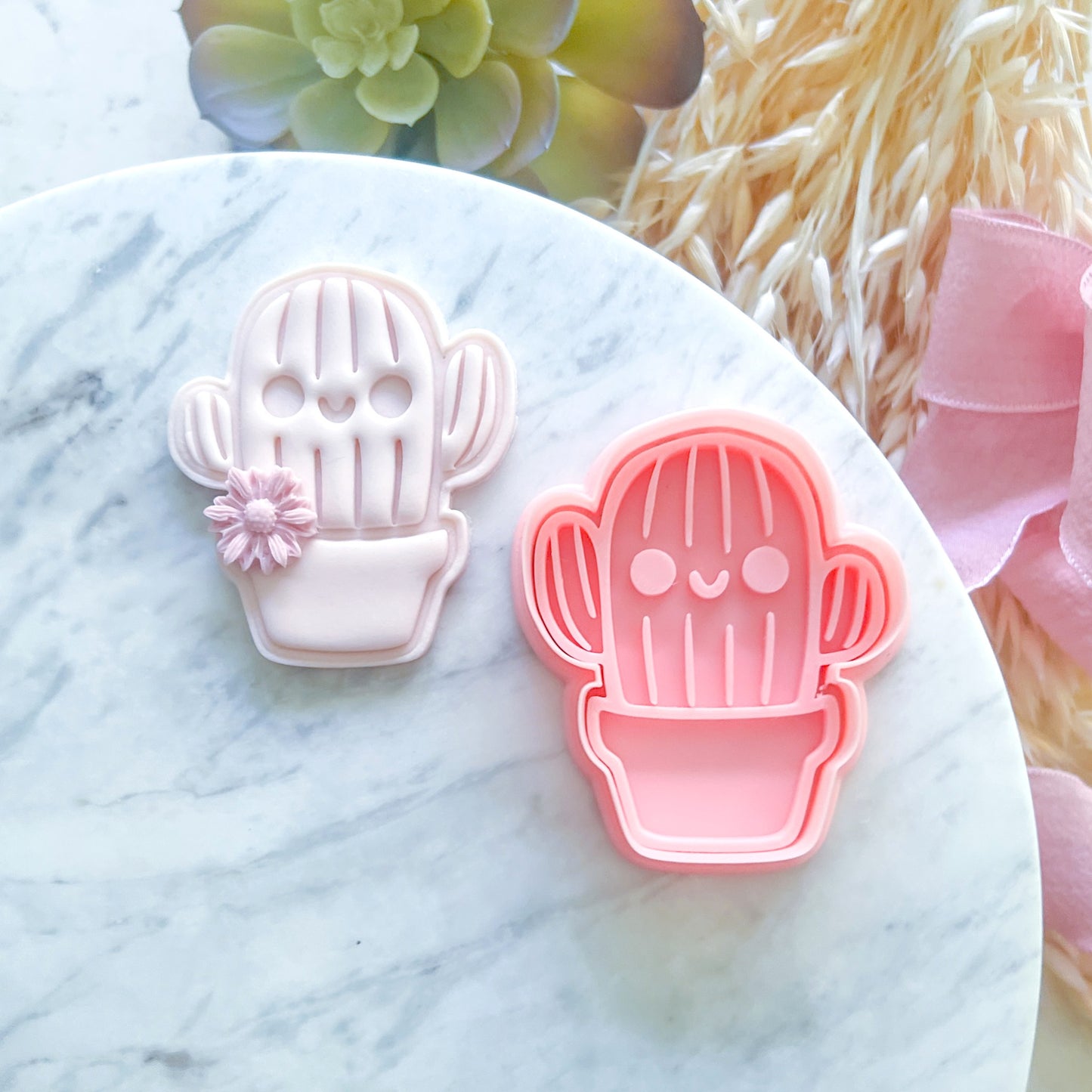 "Cute Cactus" - Cookie Cutter & Stamp