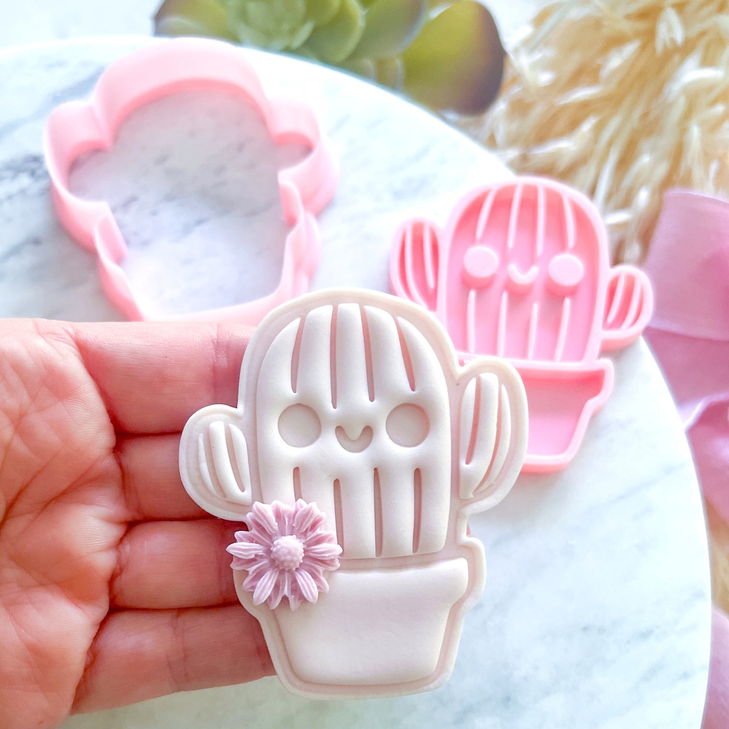 "Cute Cactus" - Cookie Cutter & Stamp