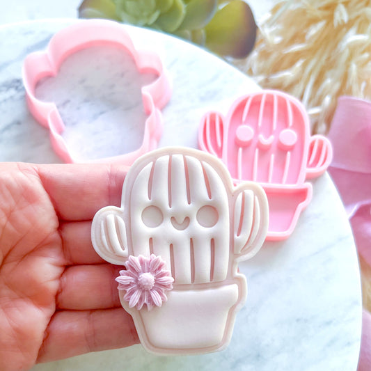 "Cute Cactus" - Cookie Cutter & Stamp