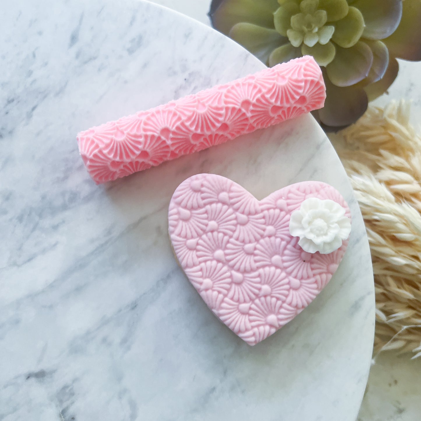 "Art Deco Flowers" Fondant Texture Roller