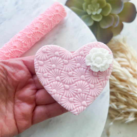 "Art Deco Flowers" Fondant Texture Roller