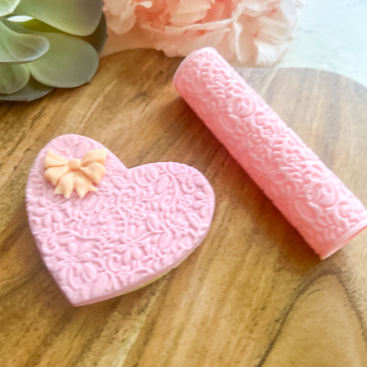"Romantic Florals" Fondant Texture Roller