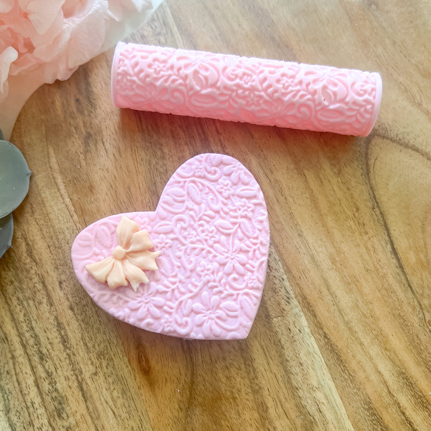 "Romantic Florals" Fondant Texture Roller