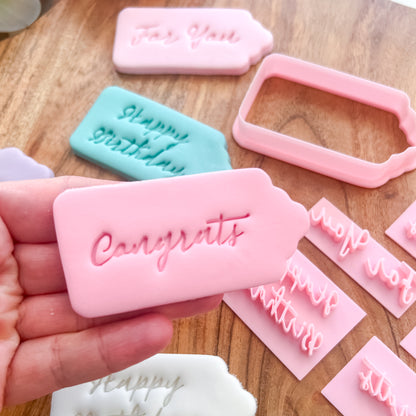 "Small Gift Tag" Cutter and Stamps