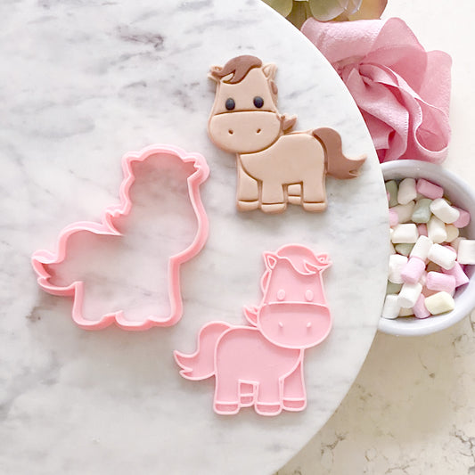 "Cute Pony" -Cookie Cutter & Stamp