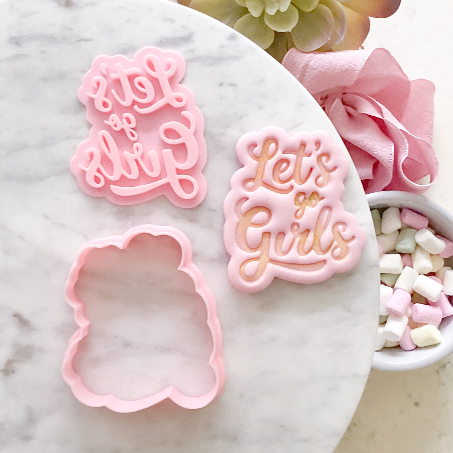 "Let's Go Girls" - Cookie Cutter & Stamp Set