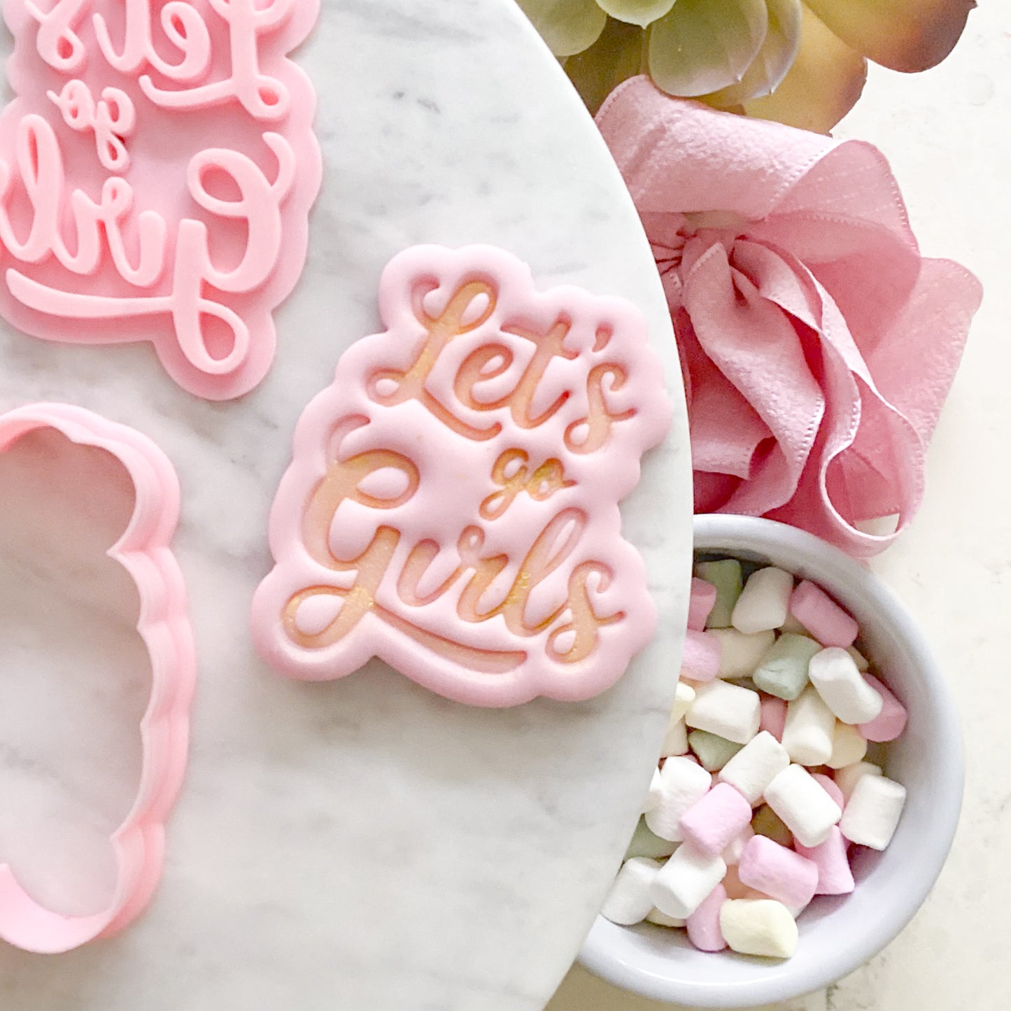 "Let's Go Girls" - Cookie Cutter & Stamp Set