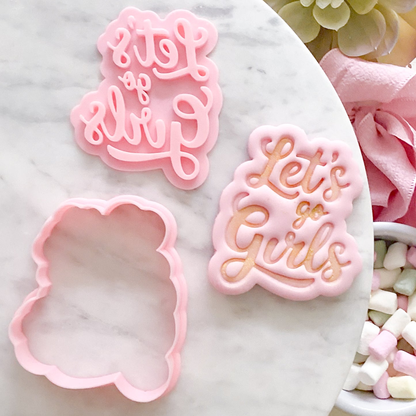 "Let's Go Girls" - Cookie Cutter & Stamp Set