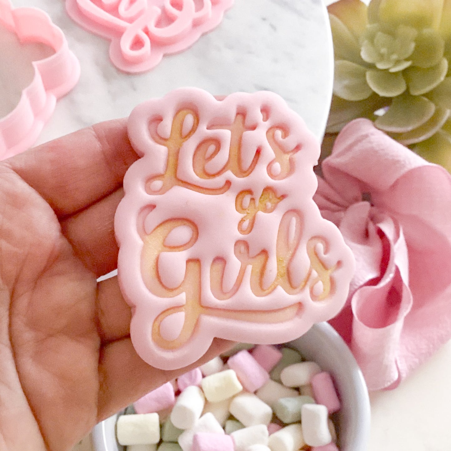 "Let's Go Girls" - Cookie Cutter & Stamp Set