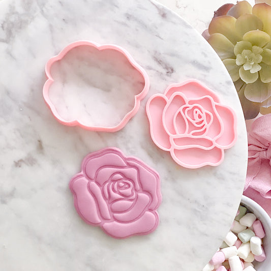 "Soft Rose" - Cookie Cutter & Stamp