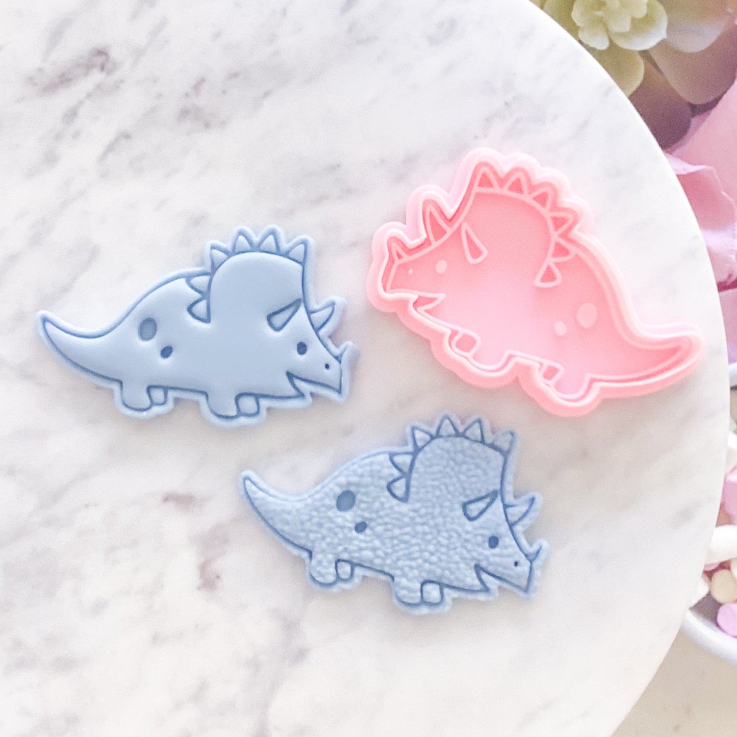 "Triceratops" Cookie Cutter & Stamp