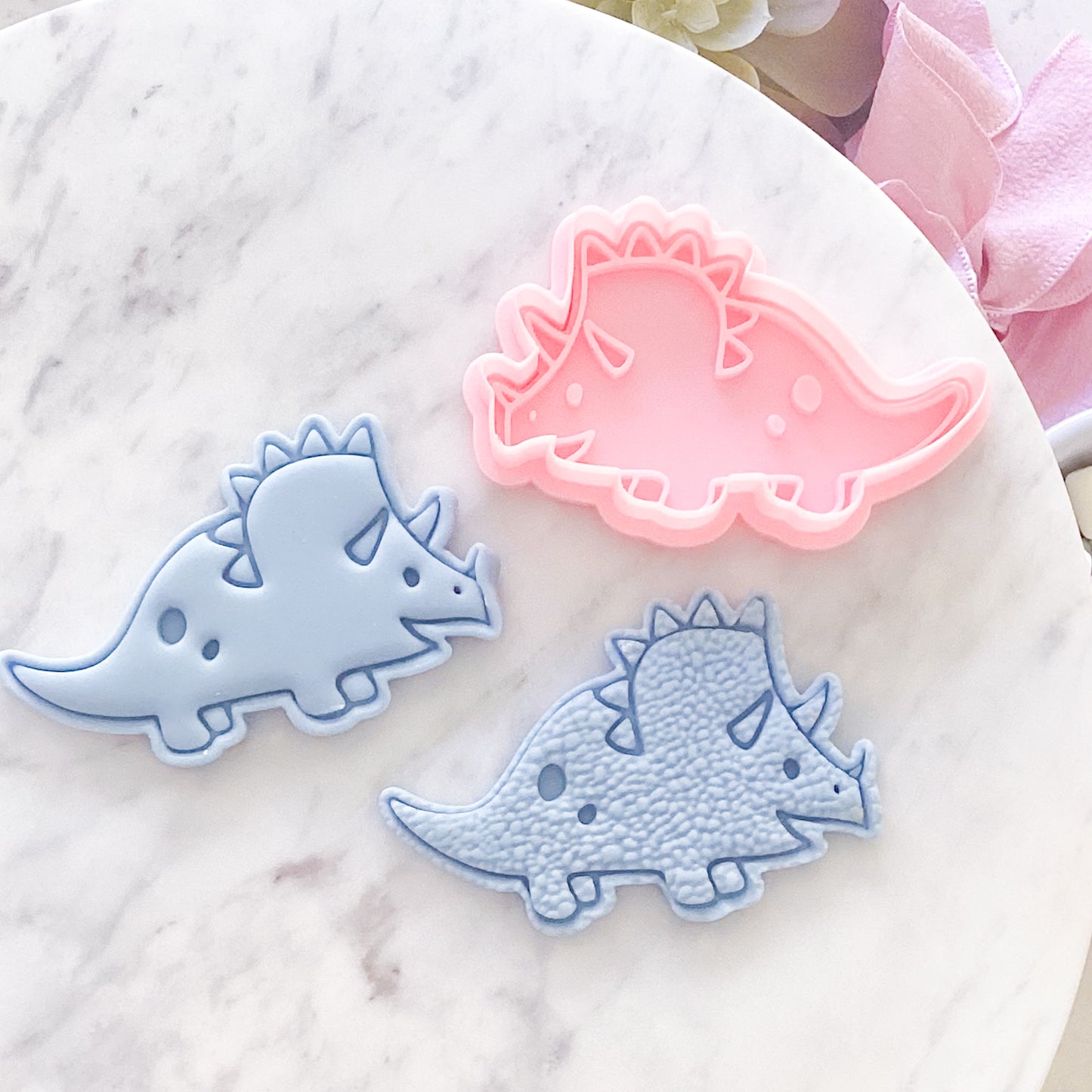 "Triceratops" Cookie Cutter & Stamp