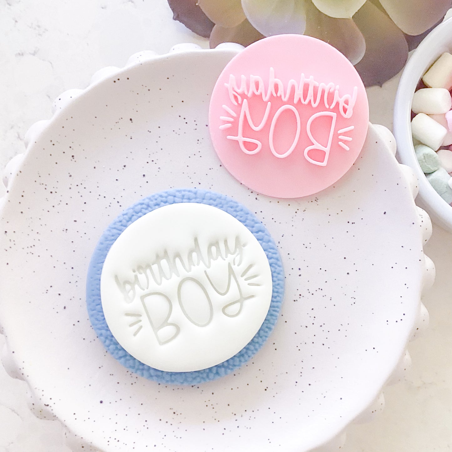 Birthday Boy Fondant Stamp