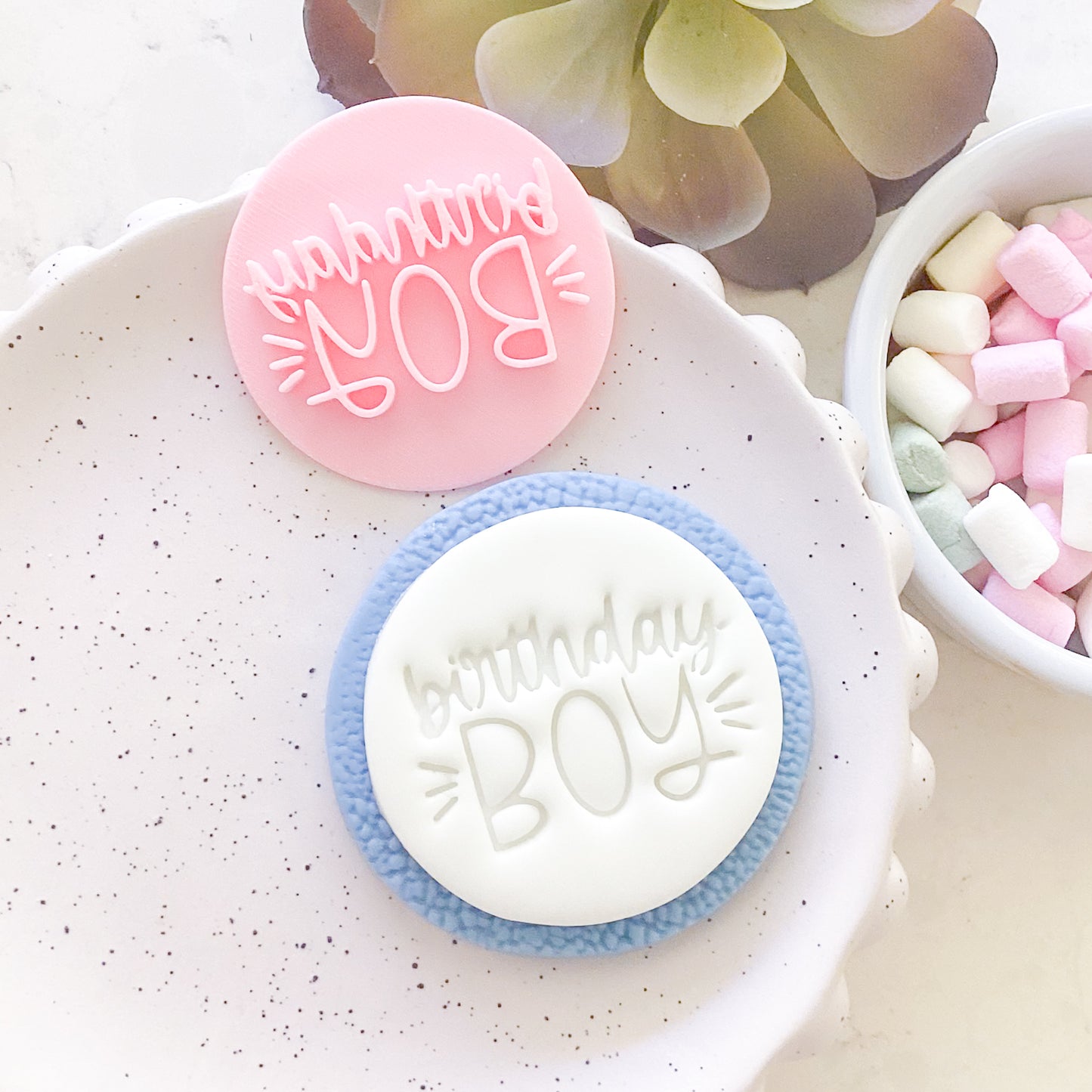 Birthday Boy Fondant Stamp