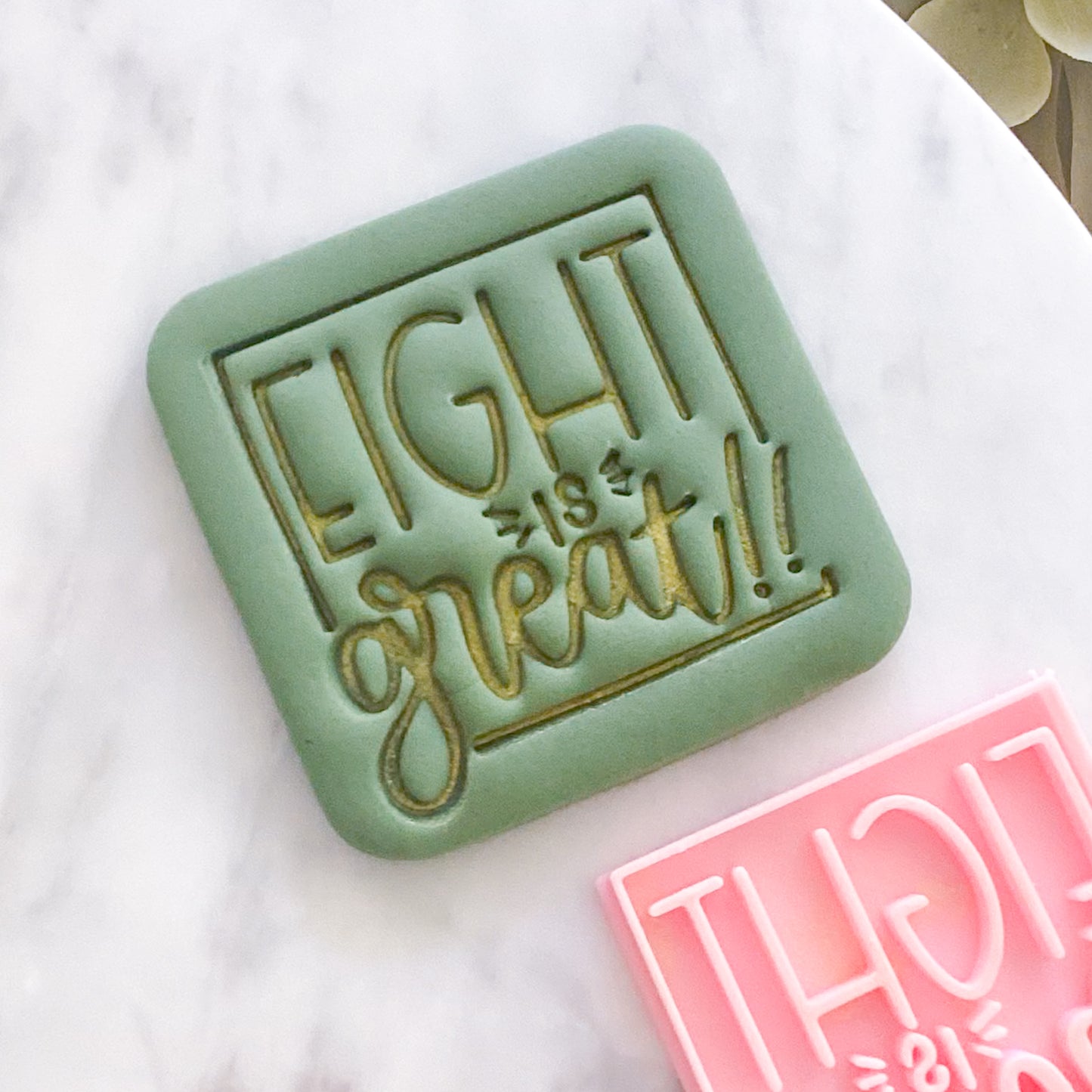 Eight is Great Fondant Stamp