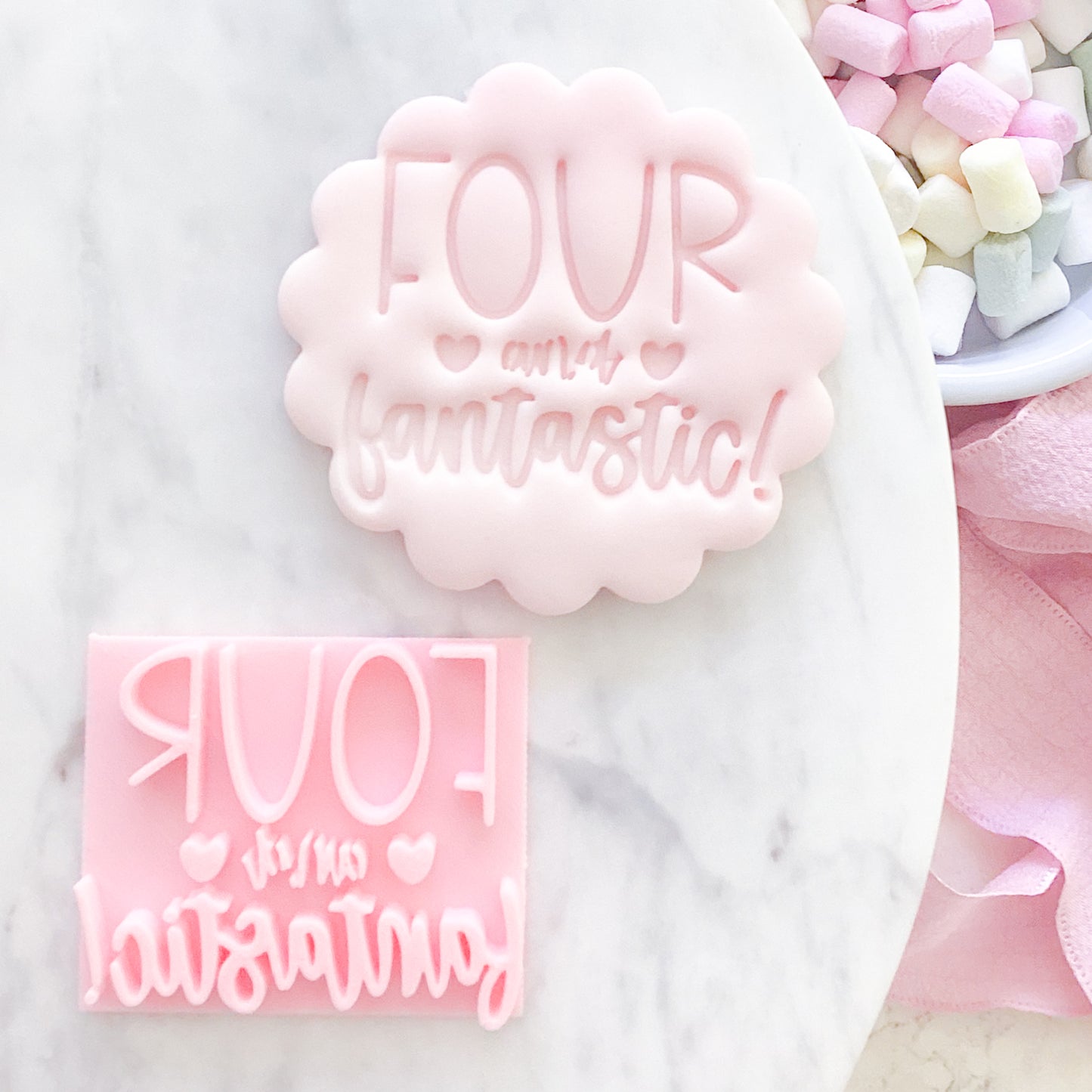 Four and Fantastic Fondant Stamp