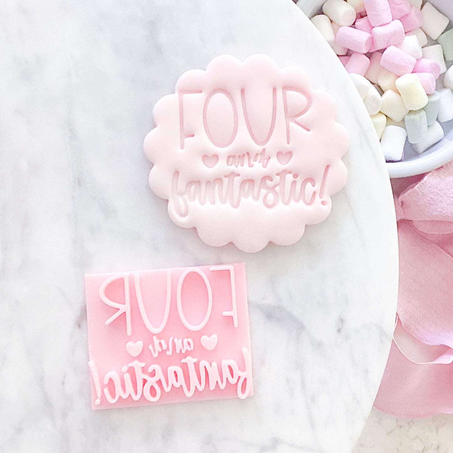 Four and Fantastic Fondant Stamp